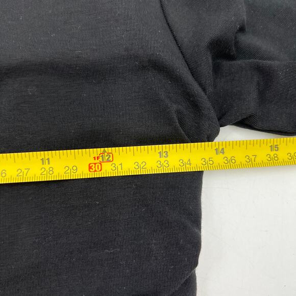 ATM Ruched Pima Cotton Tee Dress Black Stretch Jersey Bodycon - Picture 5 of 9